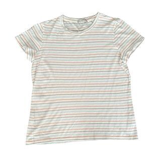 Vince Striped Tee Shirt Large 100% Cotton